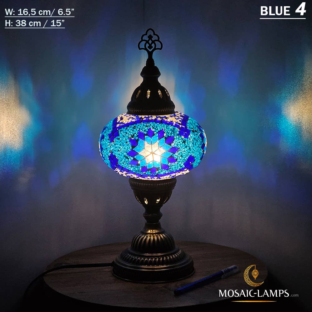Mosaic Lamps - Vendita all'ingrosso Lampada da scrivania/d'accento - Lampada da tavolo grande a globo con mosaico turco, Marrakec, oltre 10 colori6