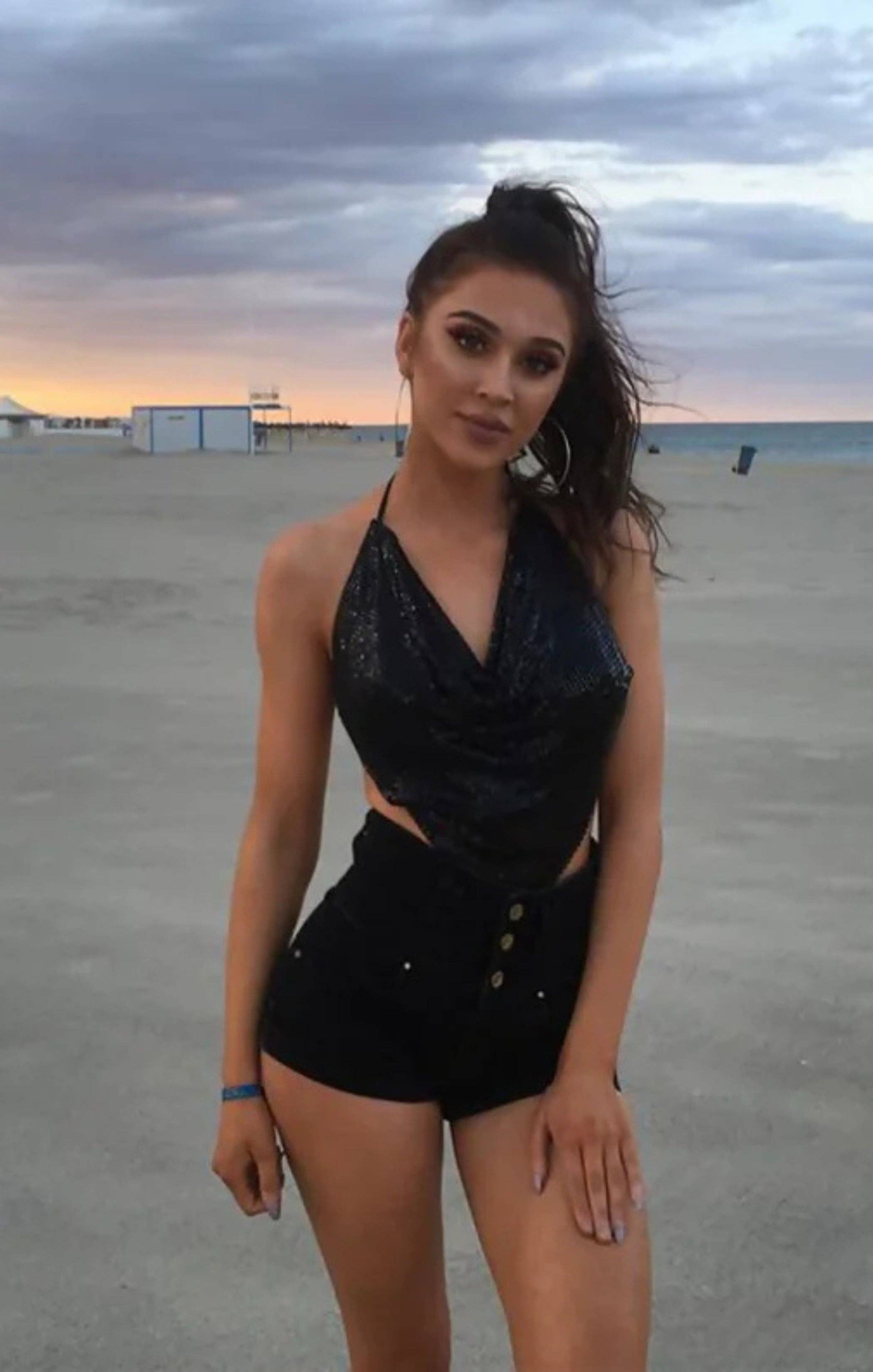 Black Chainmail Halter Neck Top - Lucetta for wholesale on Faire0