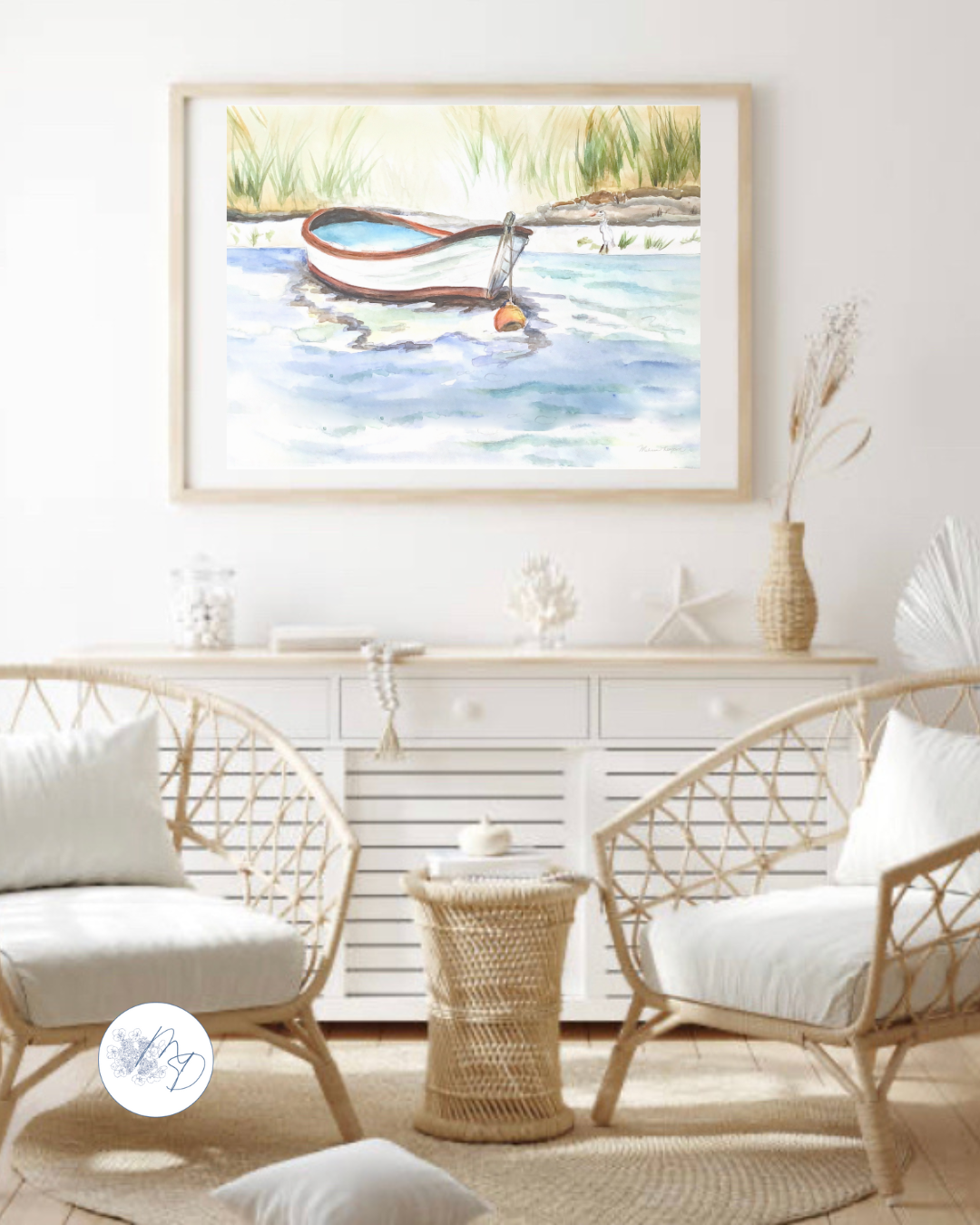 Melissa Dayton Art and Design - Wholesale Gallery Wall Set - Coastal Watercolor Gallery Wall Sets - Curated Giclee Prints6