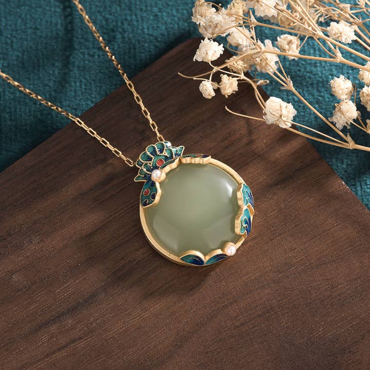 Bright MacMing - Wholesale Pendant/Charm Necklace - Asian Style Palace Time Jade Necklace