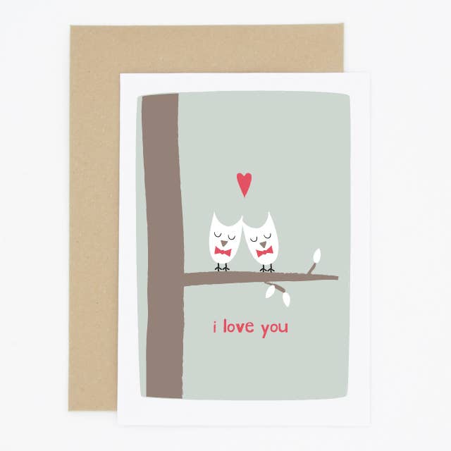 Owls Love Card, Mesmo sexo, Homem/Homem por atacado de Madame Annie et Fils