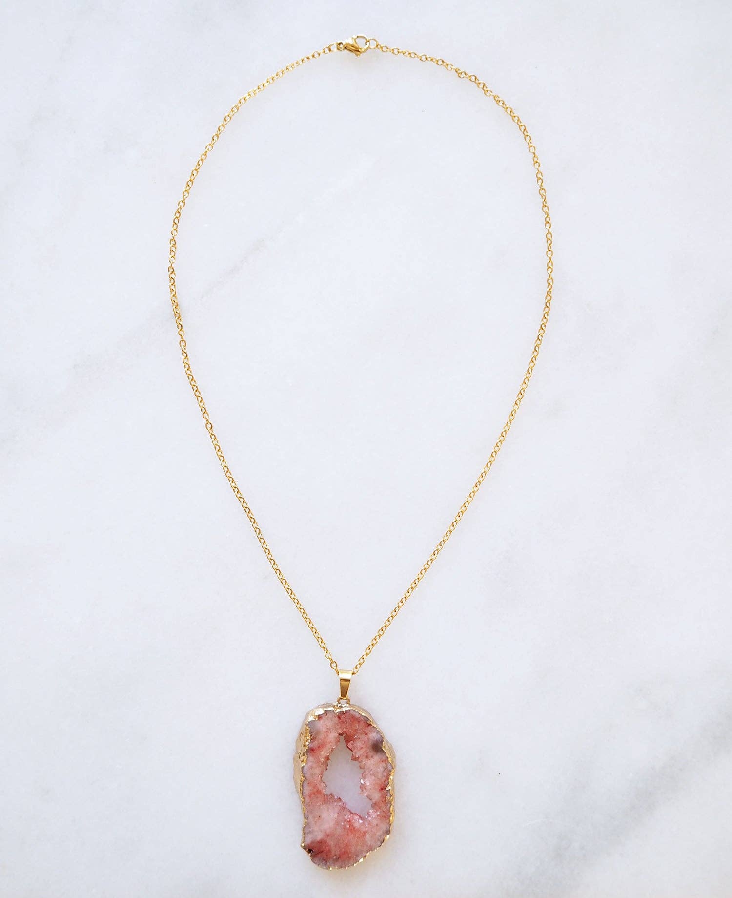 Tuuli Stones - Wholesale Pendant/Charm Necklace - Coral Druzy Sprinkle Necklace for Vitality & Joy2