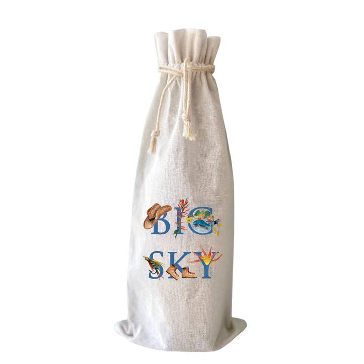 big sky spring summer fall wine bag for wholesale by Tina Labadini Designs
