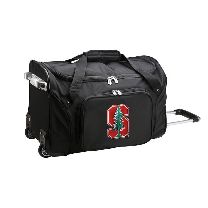 NCAA Stanford Cardinal 22" Wheeled Duffel Bag for wholesale by Mojo Licensing