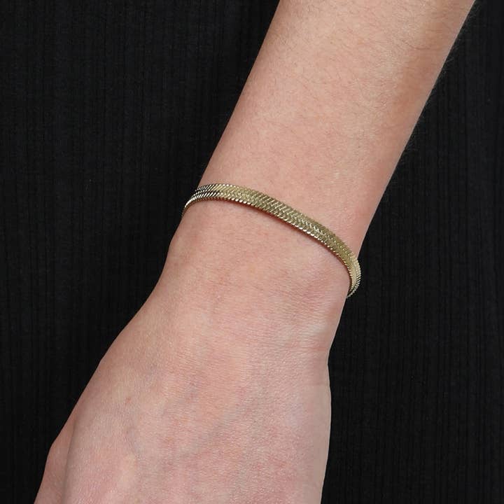 Caprice Paris - Vente Bracelets maillon et chaîne - Bracelet chaîne Léto Or | Bijoux faits main en France3