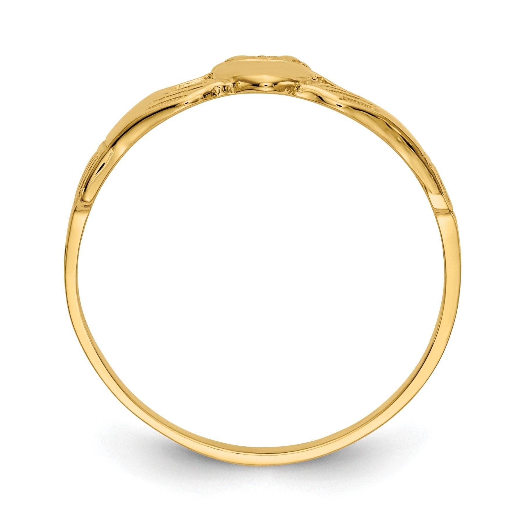 FCJ Jewelry LLC - Wholesale Band/Stacked Ring - 14k Gold Ladies Claddagh Ring2