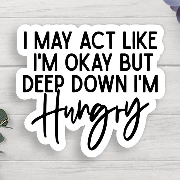 I'm Hungry Vinyl Sticker for wholesale by Expression Design Co