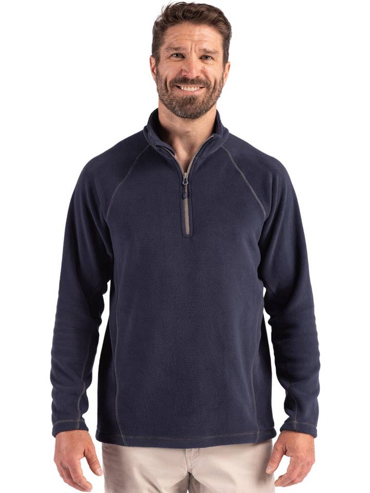 Clique Powder Recycled Fleece Mens Quarter Zip Pullover for wholesale by Cutter & Buck