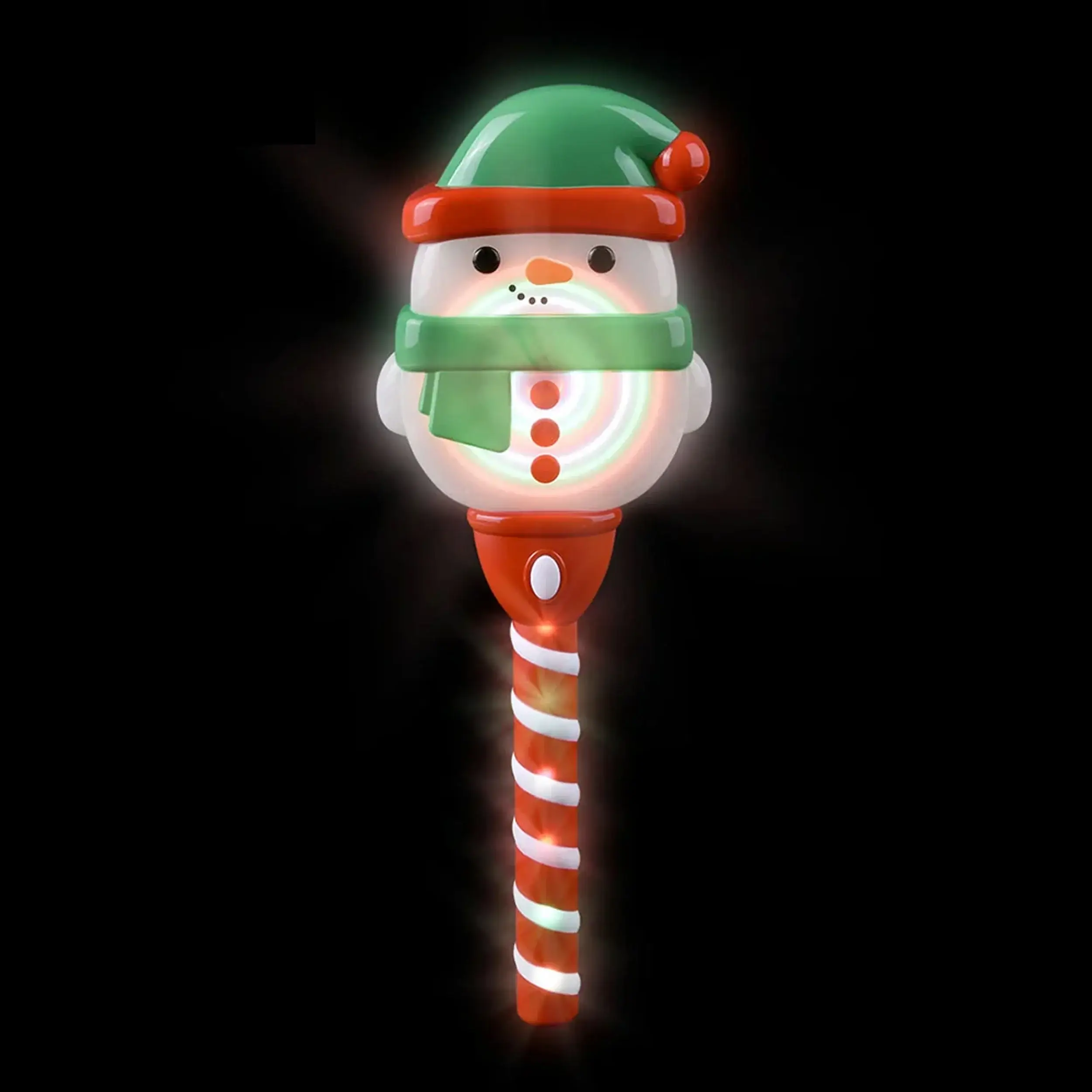 JSBlueRidge Toys - Wholesale Light-Up Toy - Kids & Baby - Holiday Light-Up Swirl Snowman Wand Kids Toy0