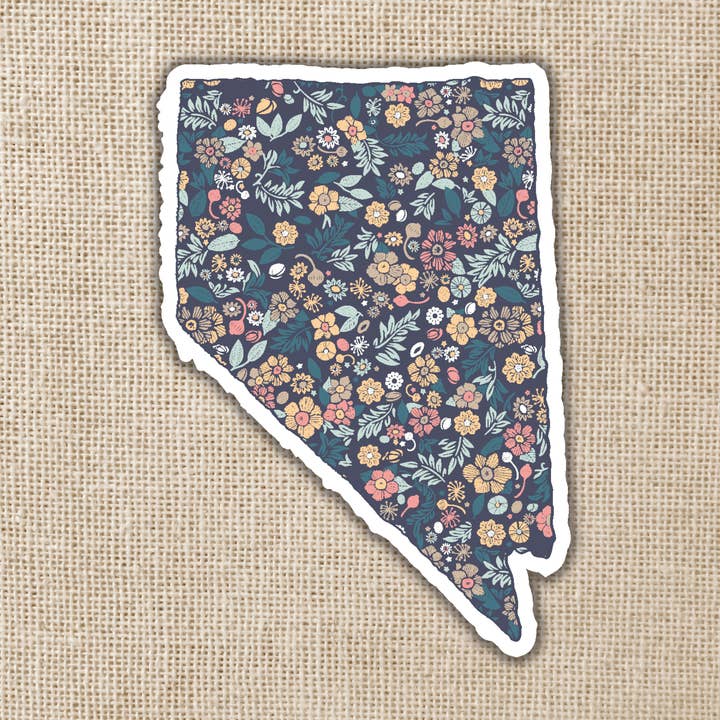 Nevada Floral State Sticker for wholesale by Kingdom of Threads