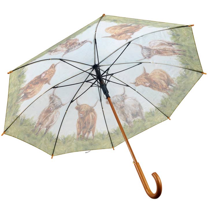 Primitives by Kathy - Wholesale Umbrella - Unisex - Highland Cows Umbrella