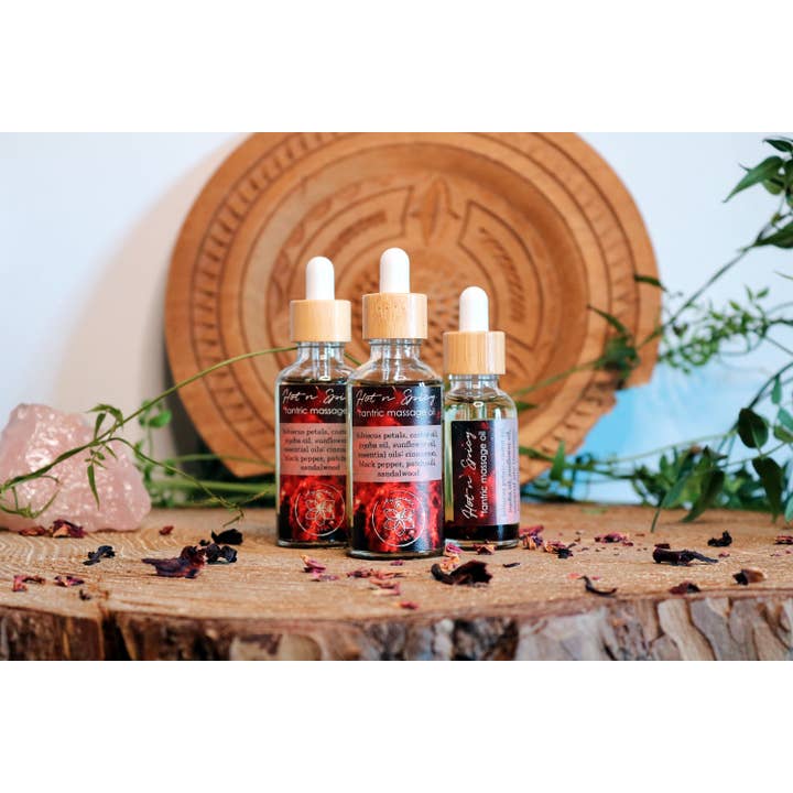 Ayamani Naturals - Venta al por mayor Aceite/gel de masaje - Aceite de Masaje Tántrico Picante y Caliente con Aceites Esenciales2