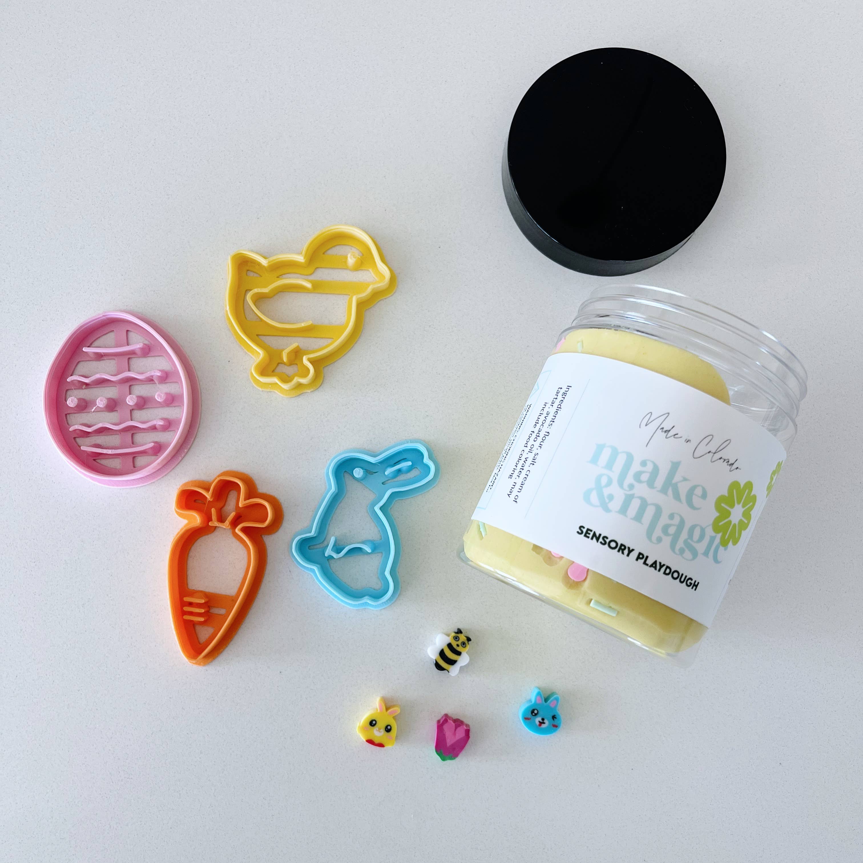 Make & Magic Playdough Co. – wholesale Putty/slime – Child – Easter Playdough Jar1