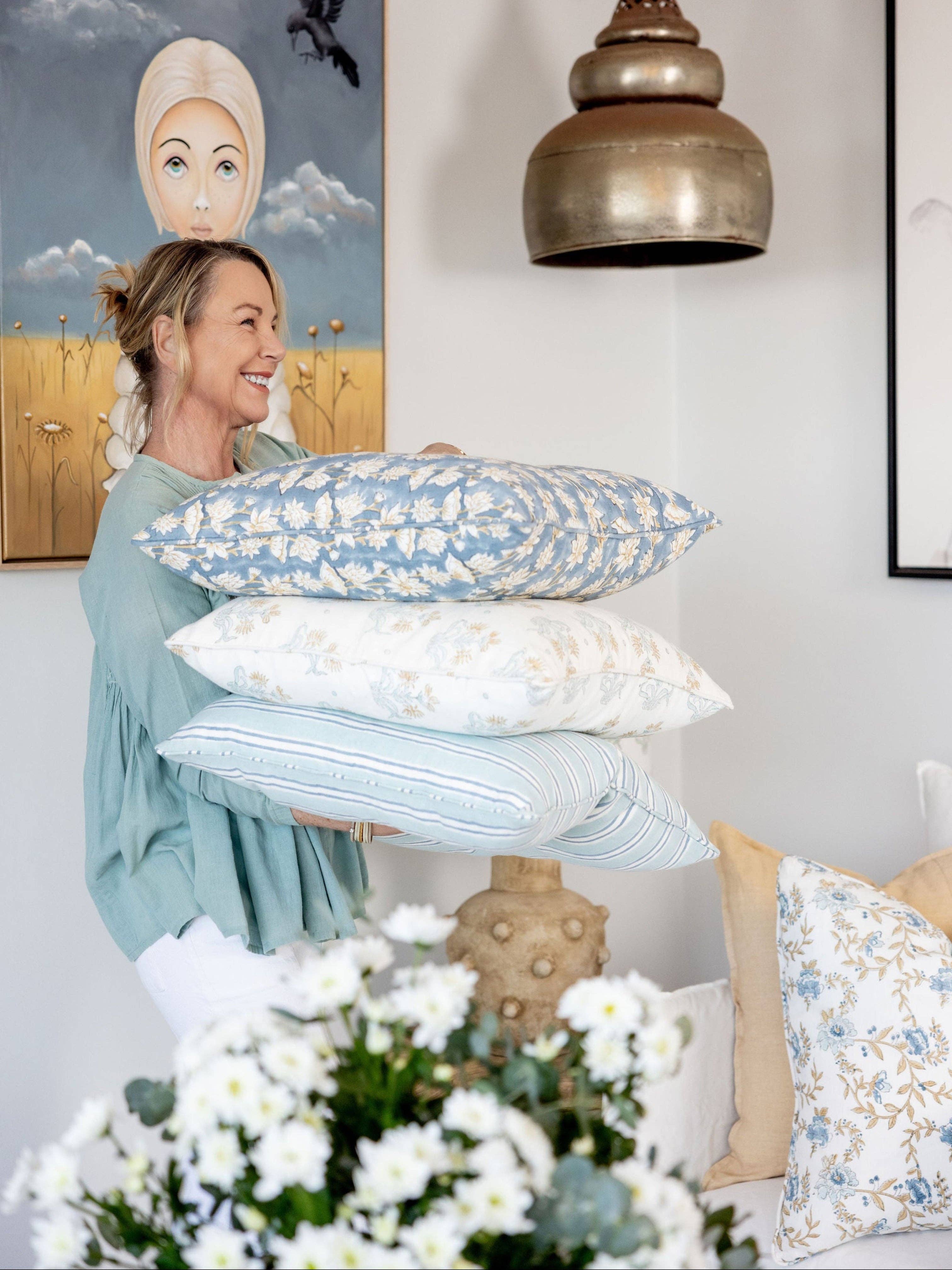 Humble Living - Venta al por mayor Cojín decorativo - Loto en Flor - Pizarra7