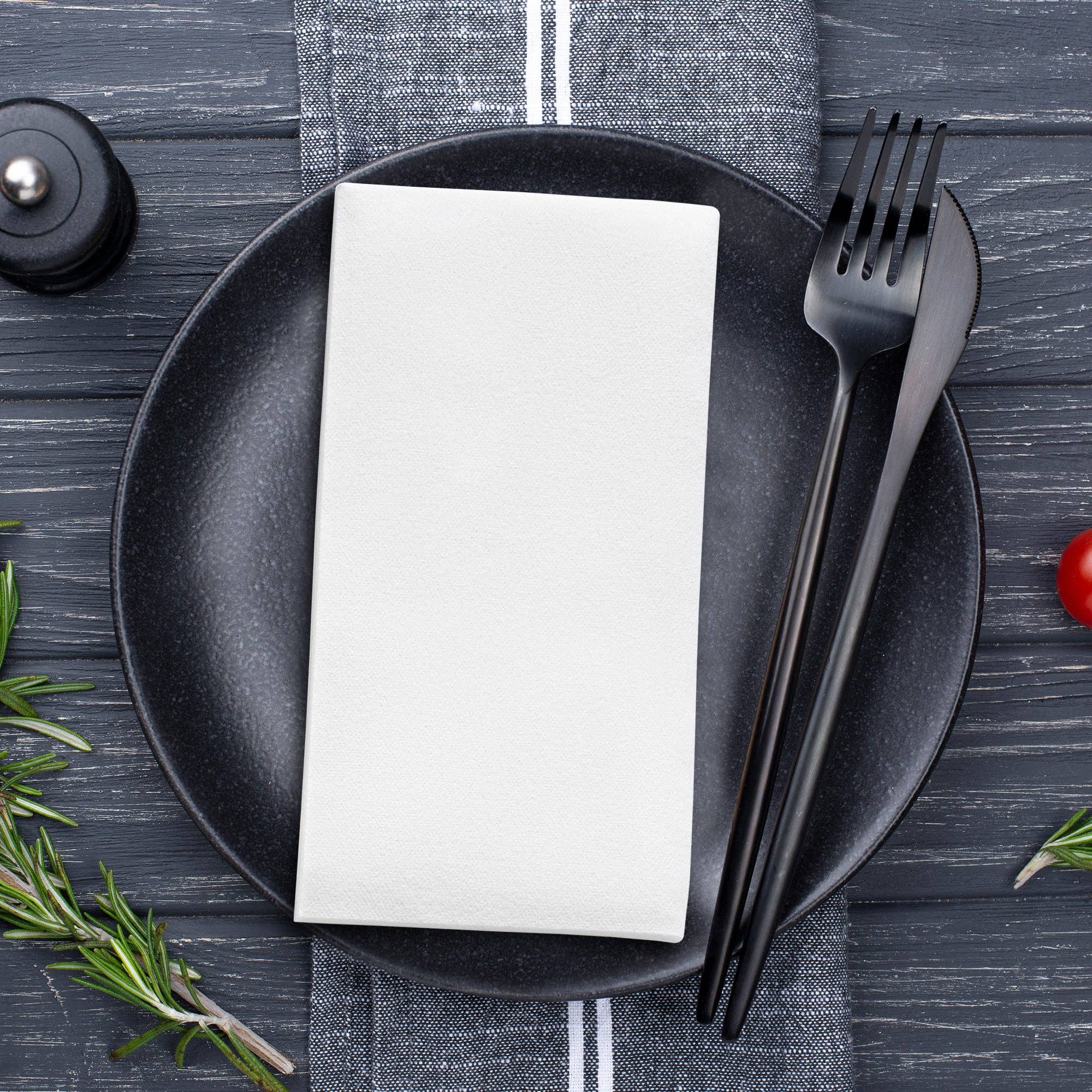 Smarty had a Party – wholesale Engångsservett – Vita linneliknande premiumservetter för buffé - 24 st7