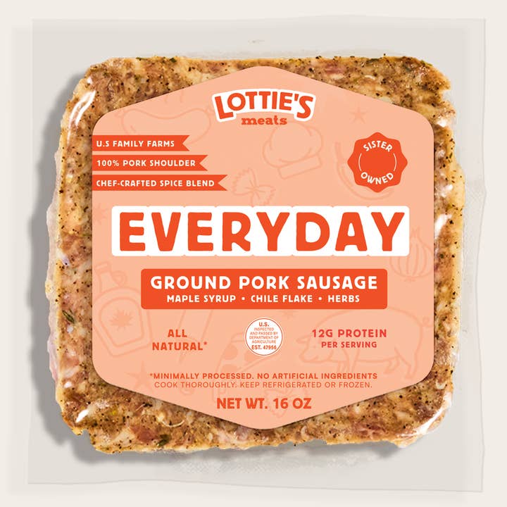 Lottie's Meats - Wholesale Sausage - Everyday (Breakfast) Sausage | Ground Pork Blends | 16 oz0