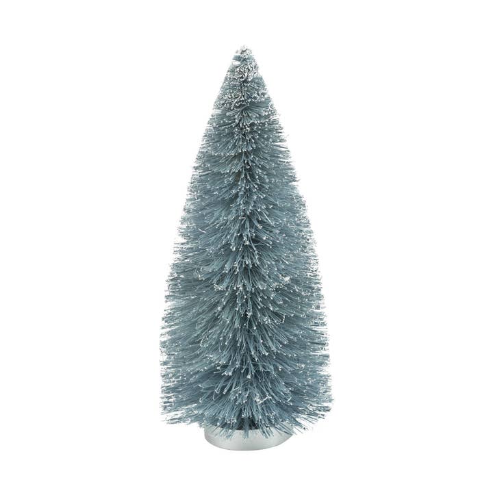 A17724: Pale blue bristle tree,lightly glittered tips,9in for wholesale by Silver Tree Home & Holiday