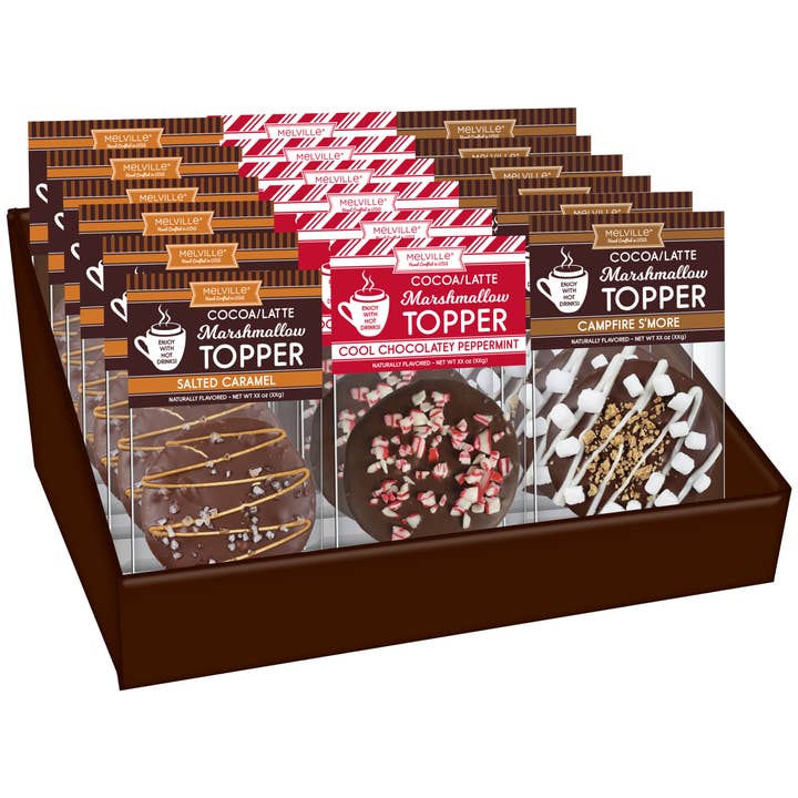Chocolatey-Dipped Marshmallow Toppers - Assorted for wholesale by Melville Candy Company