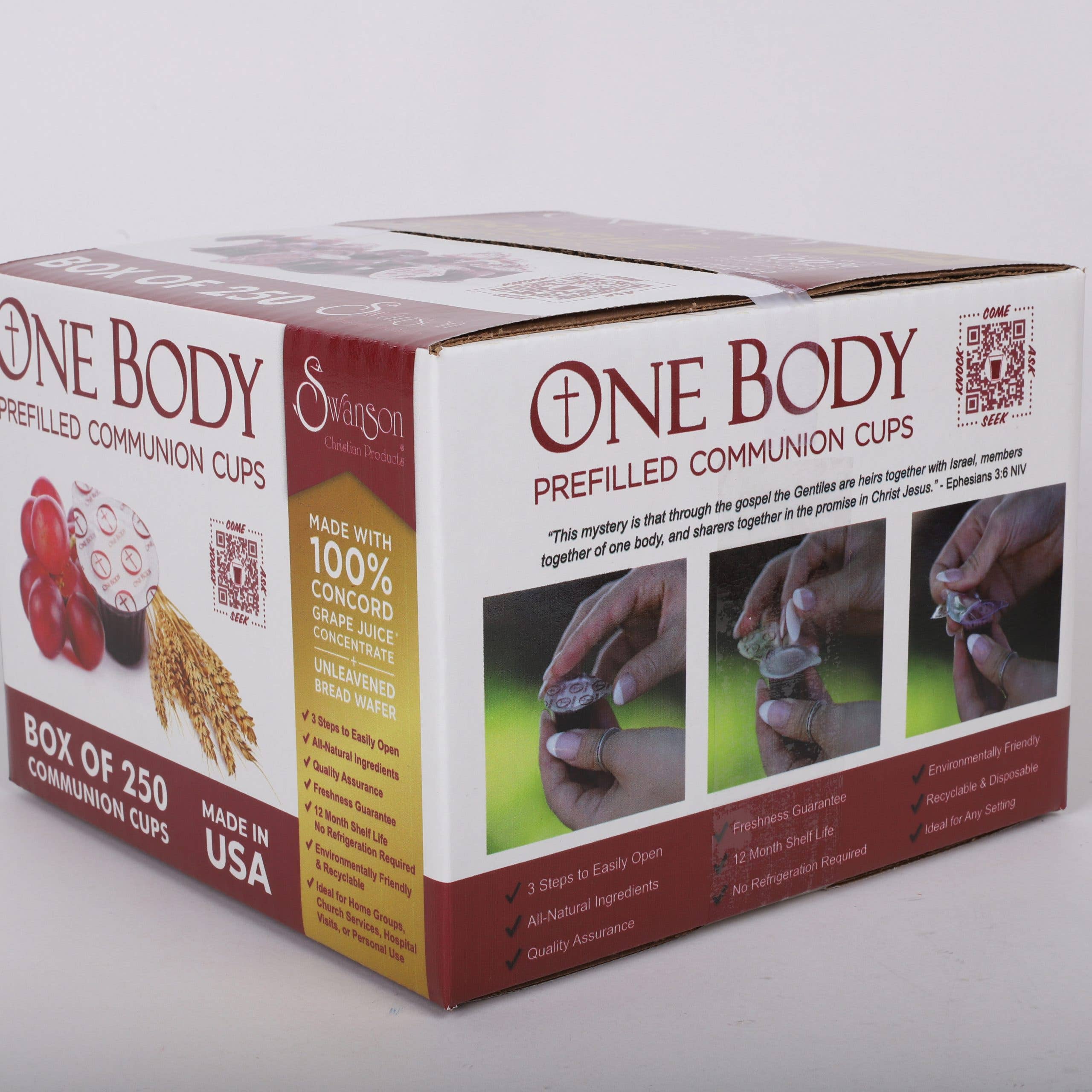 Swanson Christian Products - Wholesale Disposable Cup - Communion Cups One Body Prefilled 250Ct5
