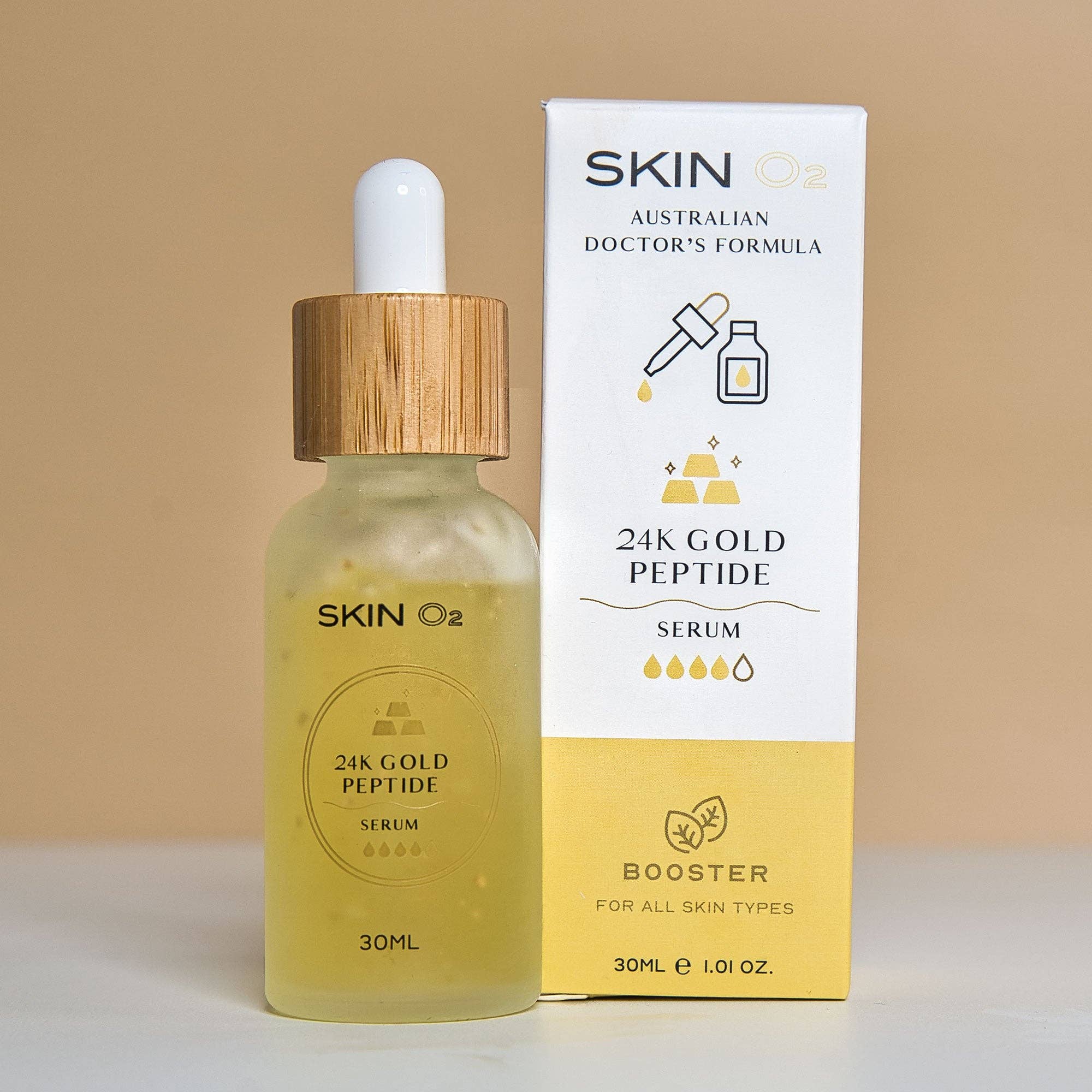 Skin O2 - Wholesale Facial Serum/Concentrate - 24K Gold Peptide Serum6