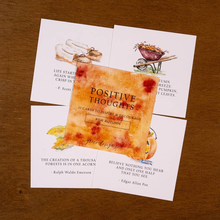 Positive Thoughts Card Set - Autumn Set for wholesale by Greco Design