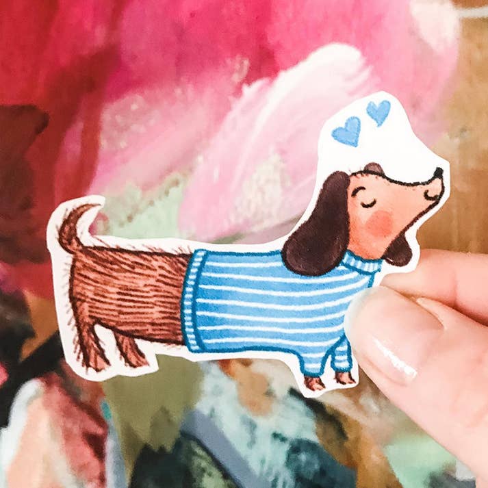Teckel Love Sticker voor wholesale door Forest & Fauna Paper Co.