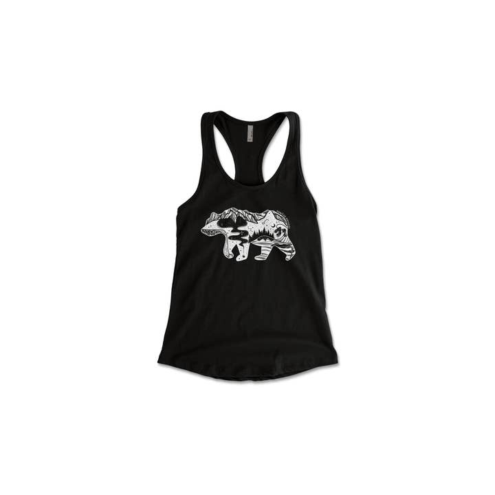 Mountain Mornings - Wholesale Tank Top - Women's - Women's Tank Top, Roaming Bear