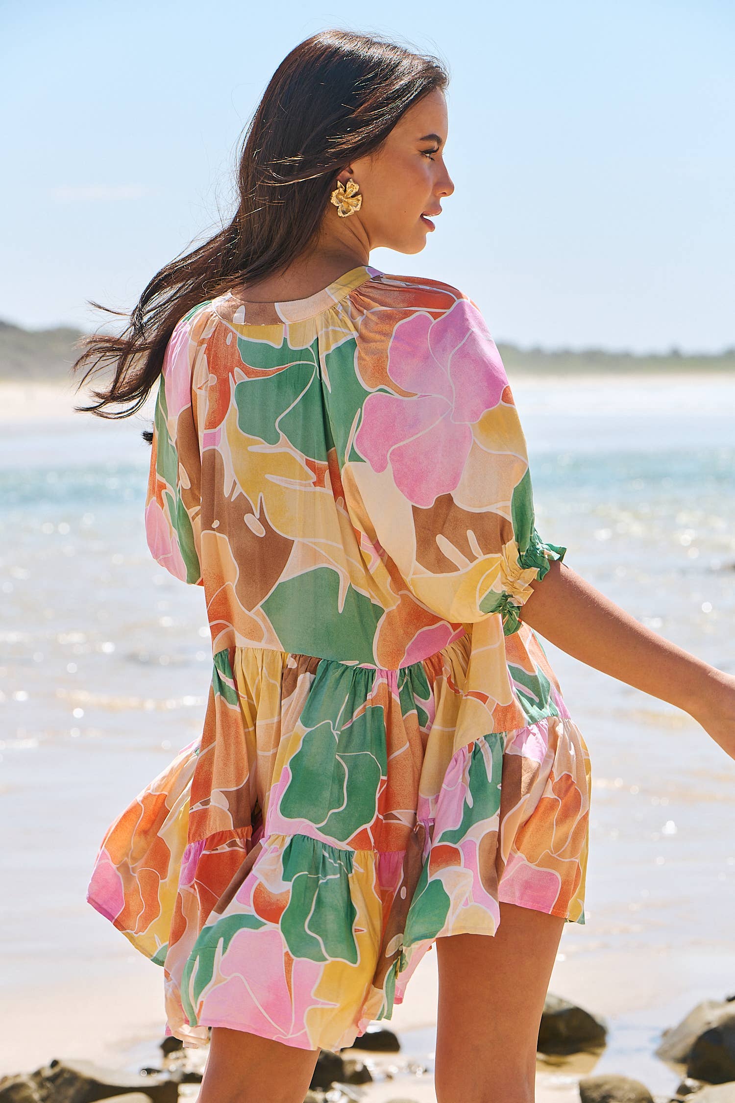 Jaase – Großhandel Kleid – Damen – TALLULAH PRINT PETAL MINIKLEID3