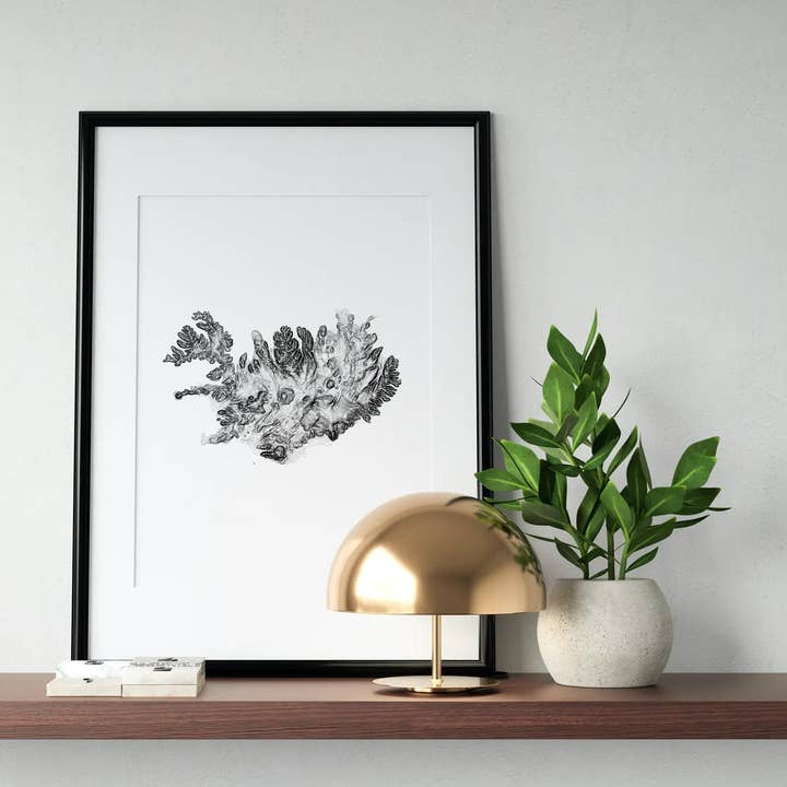 Iceland Topography Map - Poster Print, Canvas for wholesale by Nativah Chaya