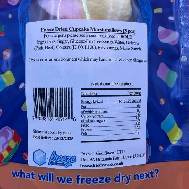 Freeze Dried Sweets - Wholesale Marshmallow - Cupcake Marshmallows - Freeze Dried Sweets
