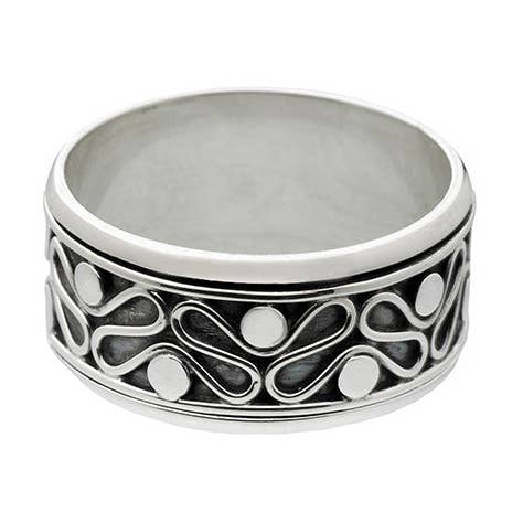 Anillo giratorio de plata de ley Epsilon Infinity para venta al por mayor de Cynthia Gale New York