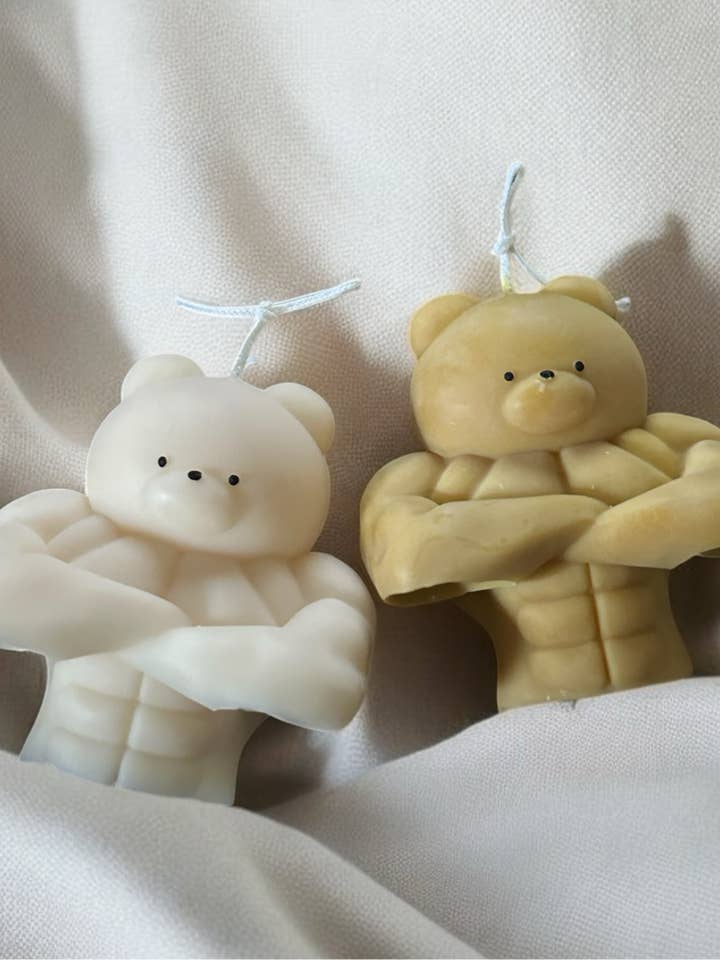 Buff Bear for wholesale by Light Love Candle Company