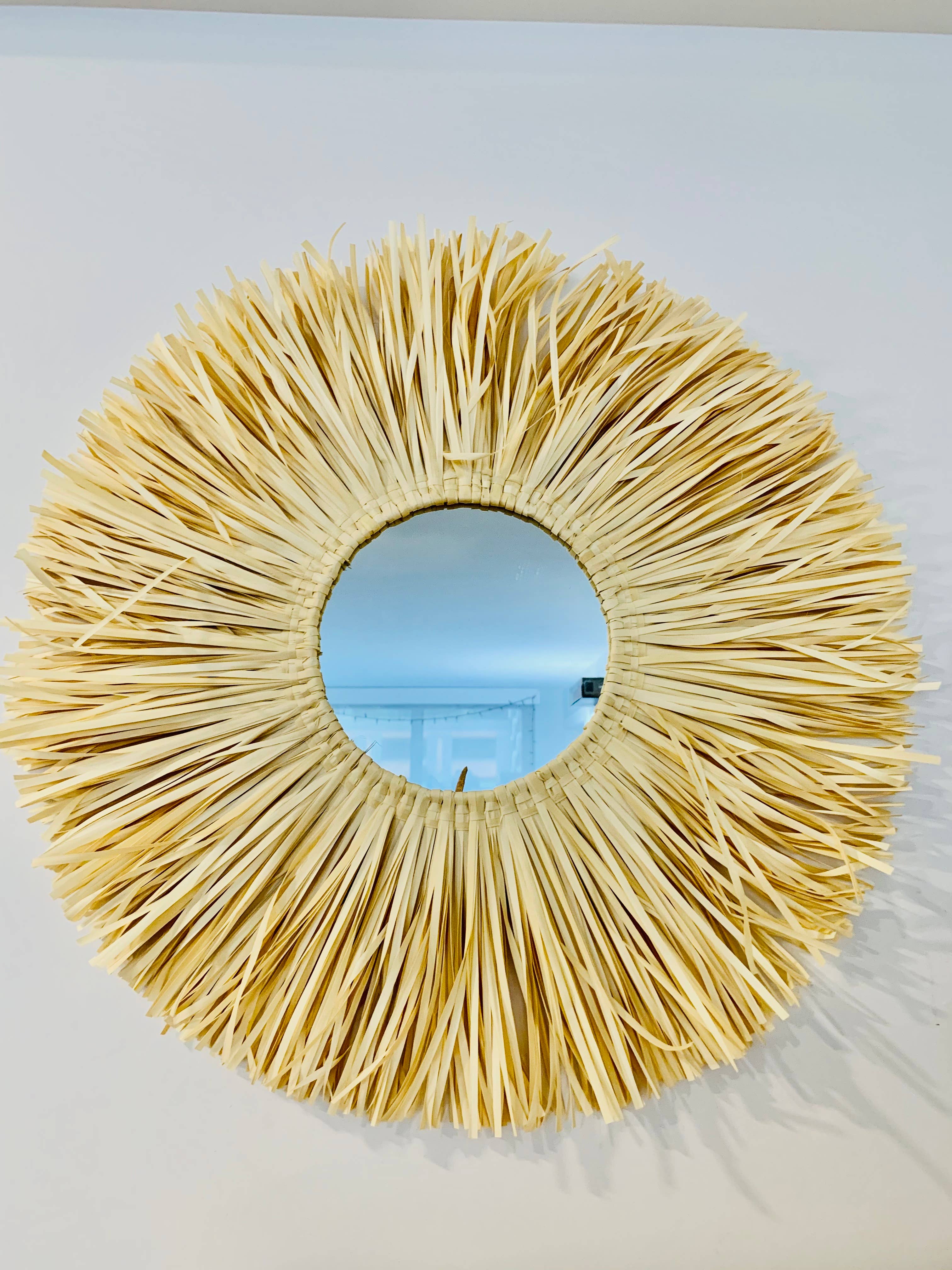 Coucou Bamboo - Wholesale Wall Mirror - 60cm Woven Natural Grass Round Mirror5