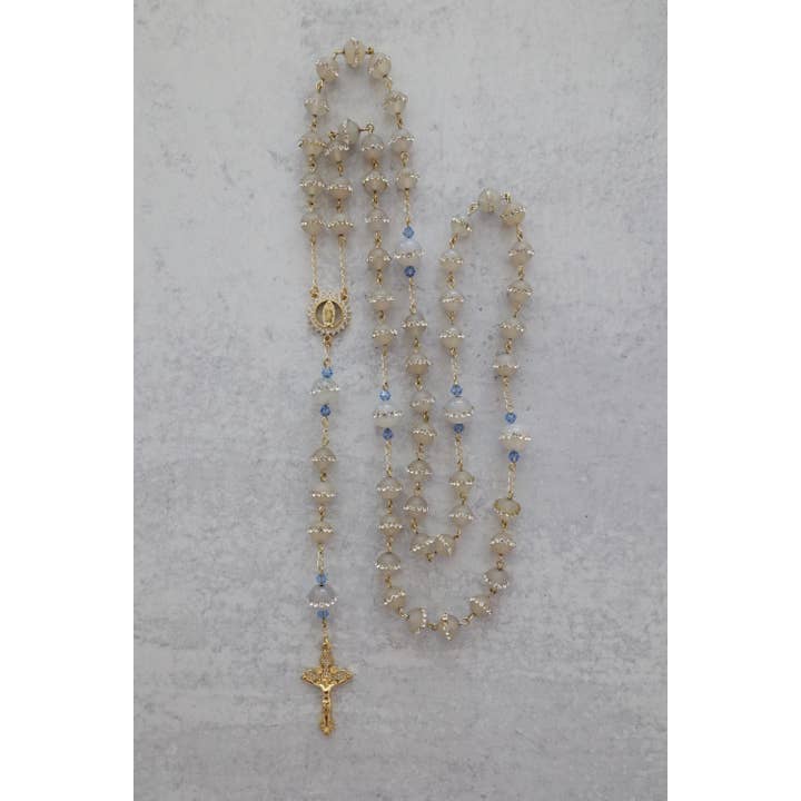 14K Gold Filled Wedding Rosary With Crystal Beads for wholesale by Forever Rosary