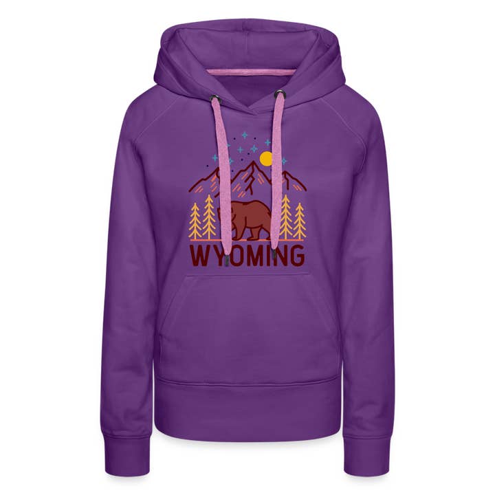 Hey Mountains - Wholesale Hoodie - Women's - Premium Women's Wyoming Hoodie4