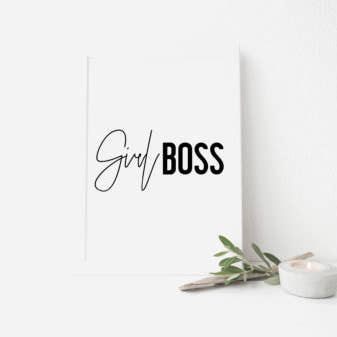 Girl Boss Print for wholesale by Pink Rabbit Designs