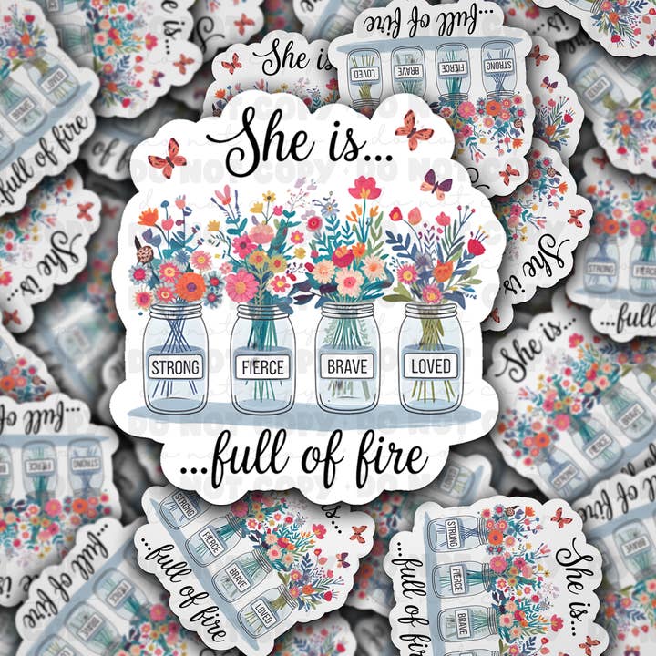 It's Transfer Time - Wholesale Sticker - DC 1331 She is full of fire - die cut sticker