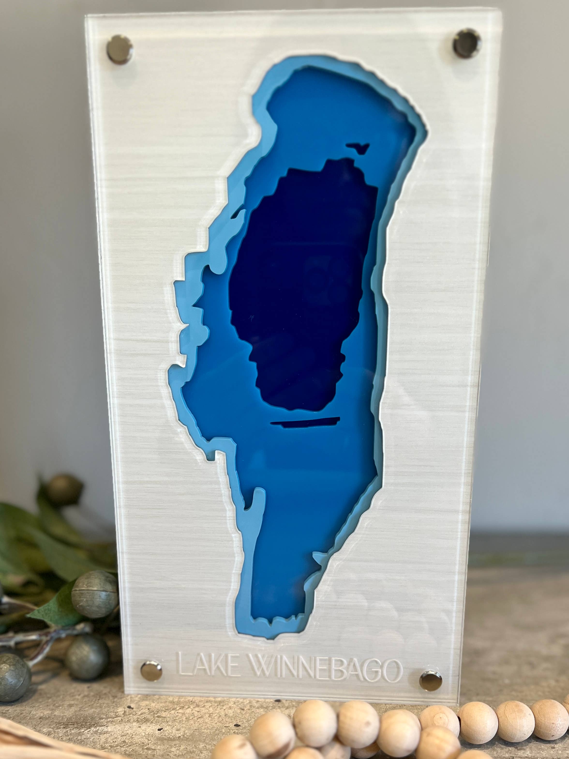 SJ Imaginations - Wholesale Wall Accent - Bathymetric Lake Maps, Multi-layered Acrylic, Custom8