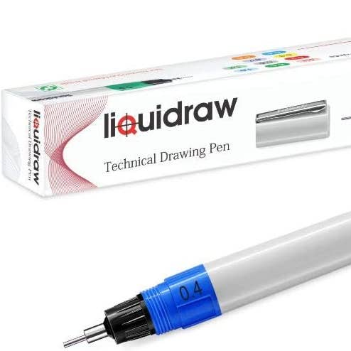 Liquidraw - Wholesale Pen - Liquidraw Technical Drawing Pens for Artists 0.4mm, Refillable0