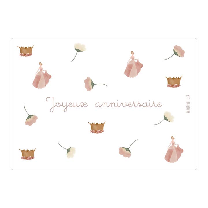 Postcard / Card "Princess Birthday" for wholesale by Papier Poetic
