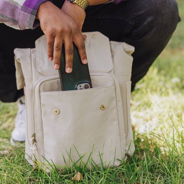 Picnic Time Family of Brands - Wholesale Cooler/Cooler Bag - Carmel Roll Top Picnic Backpack Cooler with Components11
