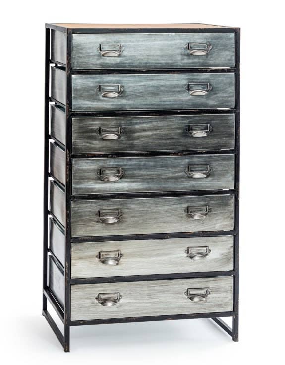 McGowan & Rutherford Ltd – wholesale Cabinet – Tall Brushed Steel Multi Drawer Metal Cabinet