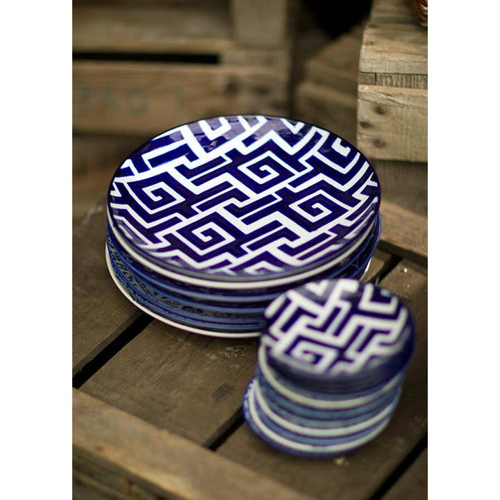 Large Hand painted Ceramic Moroccan Plates-Set 4 for wholesale by Vagabond Vintage