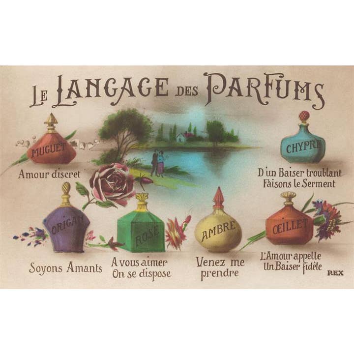 Biglietto d'auguri FE-133 Linguaggio del profumo per la vendita all'ingrosso da parte di Found Image Press