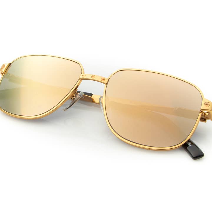 Love Collection: Southwest 24KT Gold (Revo Brown) for wholesale by Vintage Frames Company