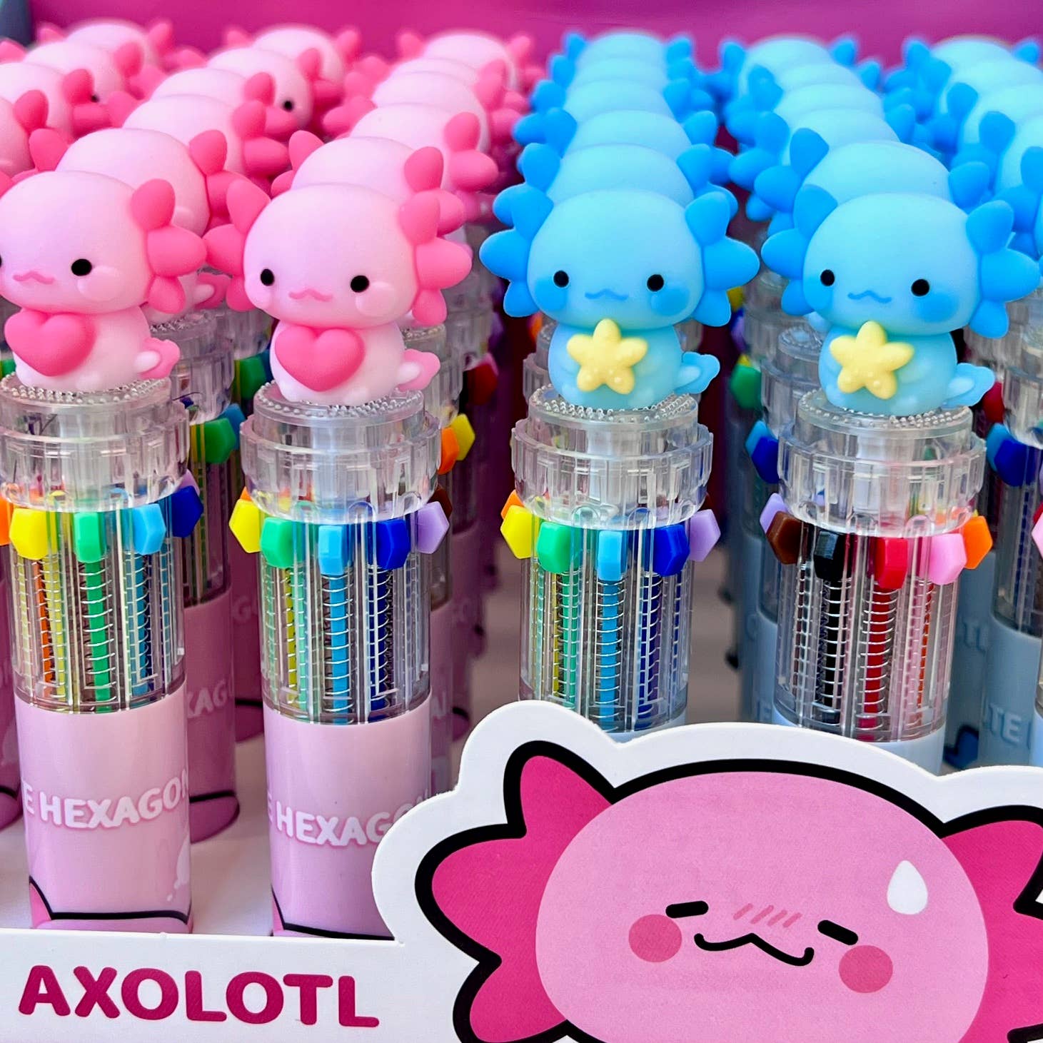 BCmini - Wholesale Pen - 23035 Axolotl 10-Color Retractable Ball Pen-367