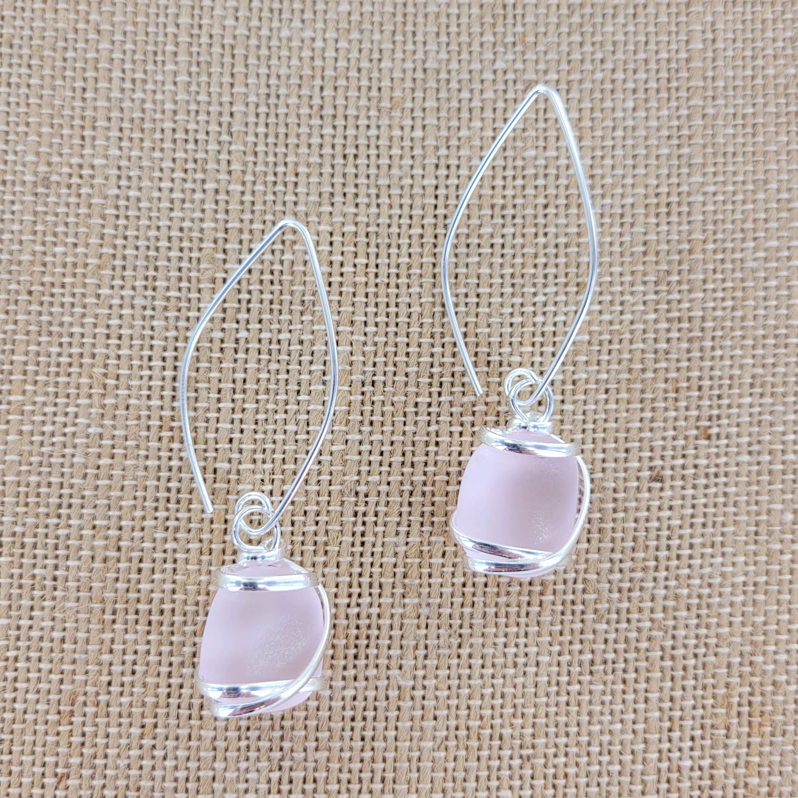 Sadie Green's Jewelry – wholesale Dangle earrings – Cultured Sea Glass Earring XCAM-E13-SG3