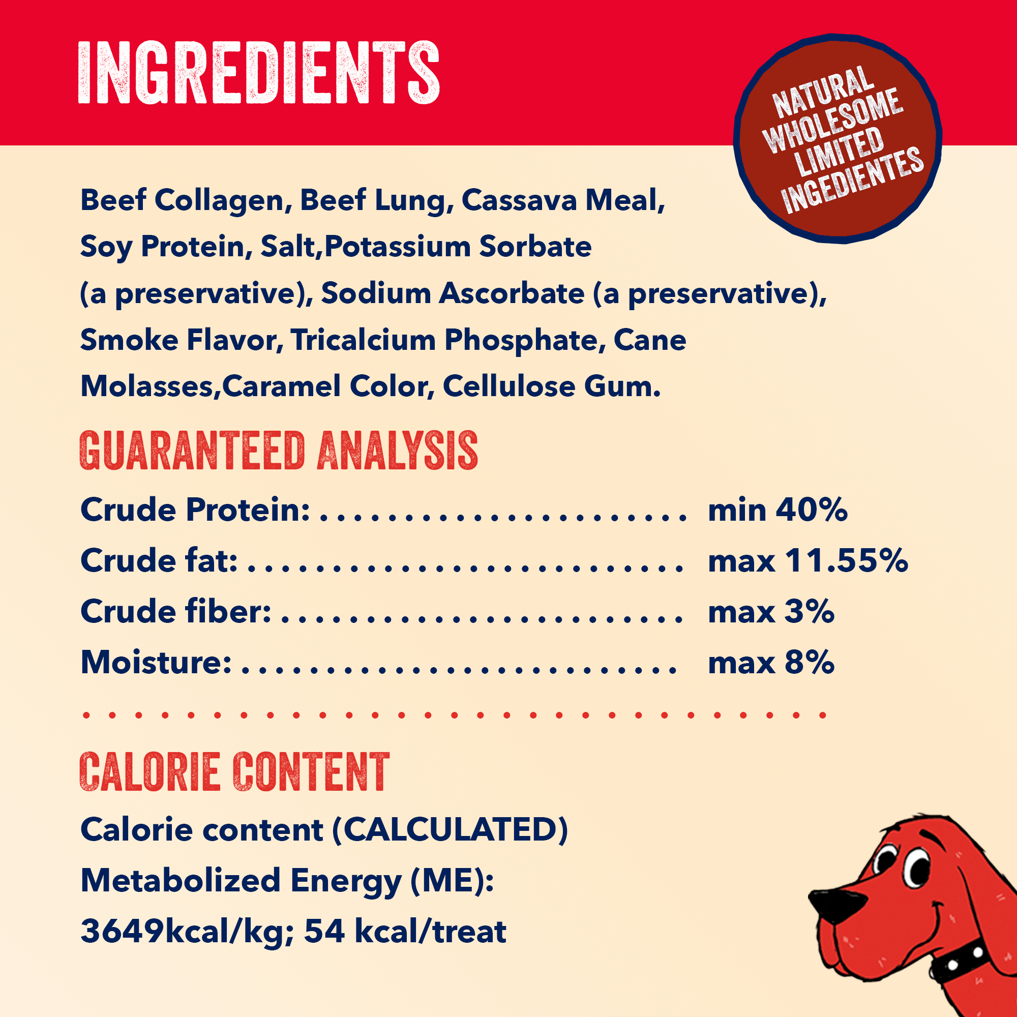 J&C PET SUPPLY LLC - Wholesale Pet Treats - Dog - Clifford The Big Red Dog Crunchy Beef Sticks 6 ct Dog Treats3
