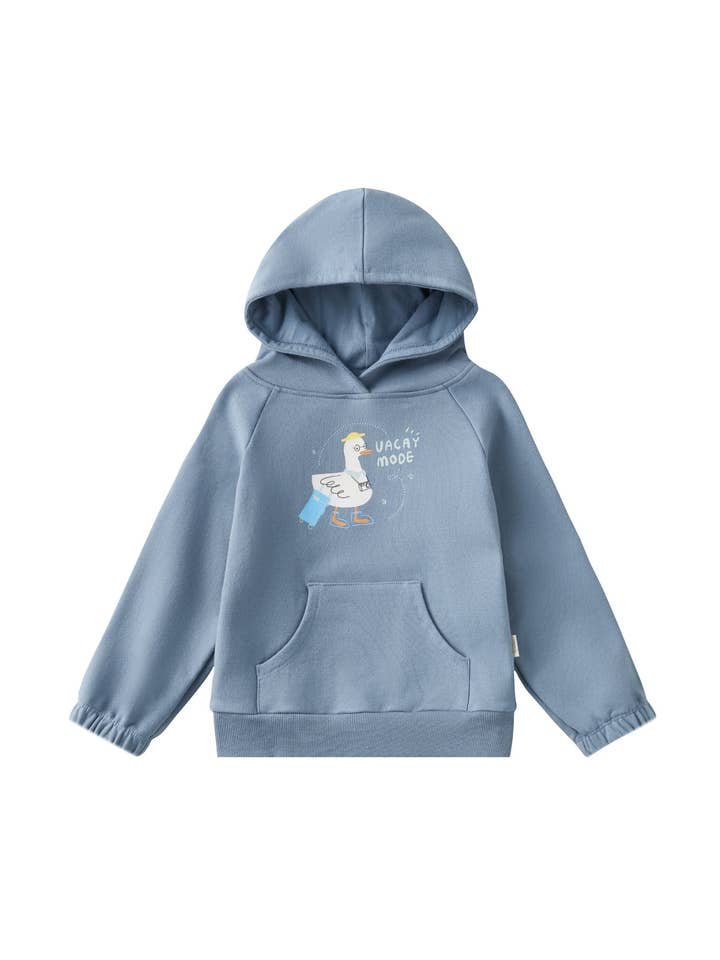 Toddler Organic Hooded Sweatshirt-Travel duck for wholesale by Norsu Organic