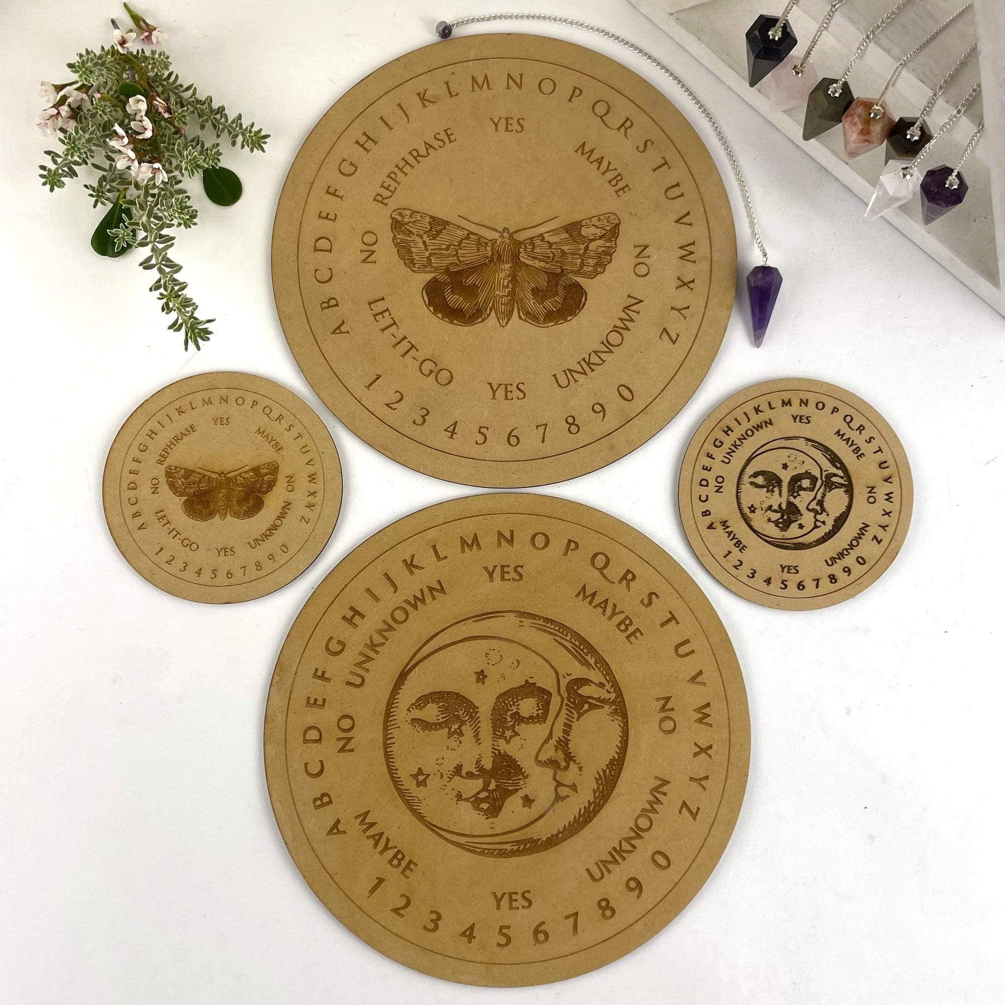 Rock Paradise - Venta al por mayor Artículo de meditación - Tablero de péndulo de cristal para adivinación y trabajo metafísico (RK15)5